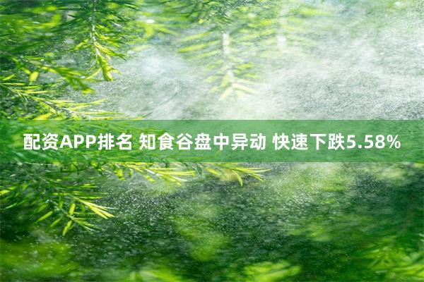 配资APP排名 知食谷盘中异动 快速下跌5.58%