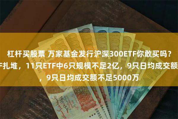 杠杆买股票 万家基金发行沪深300ETF你敢买吗？公司迷你ETF扎堆，11只ETF中6只规模不足2亿，9只日均成交额不足5000万